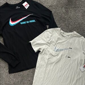 Nike Black and White Long Sleeve and T-Shirt Set